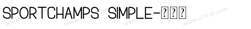 sportchamps simple字体转换